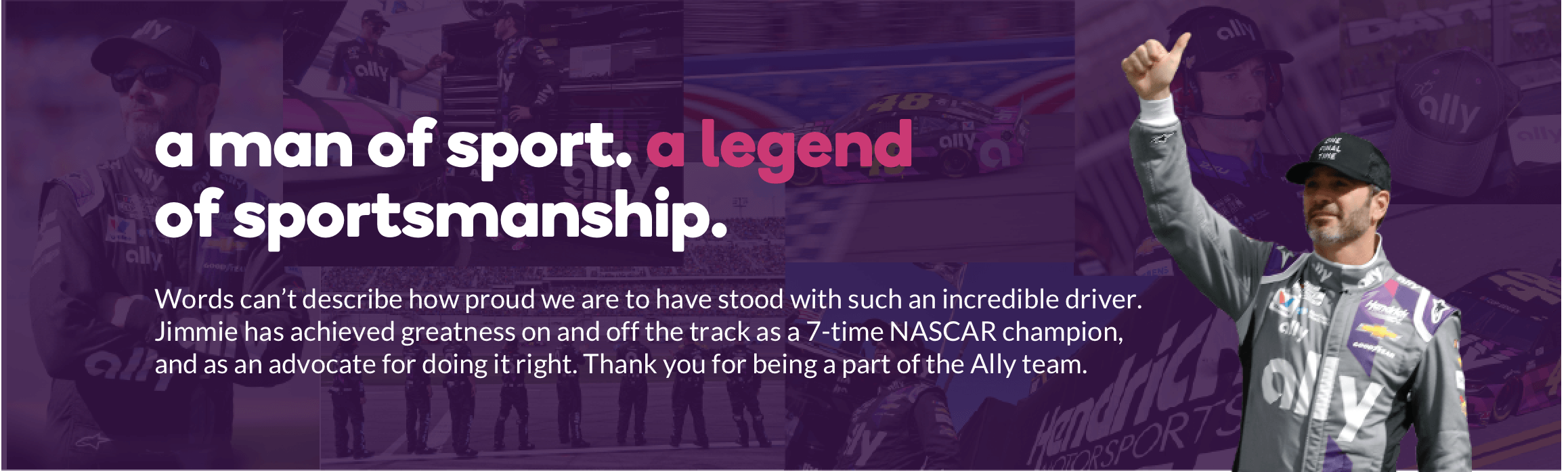 Jimmie Johnson + Ally | @AllyRacing