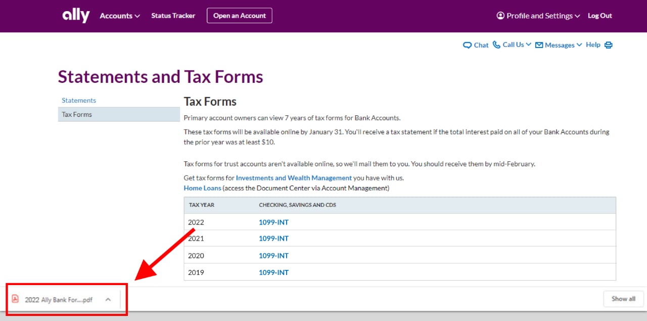 Ally Bank Tax Forms How To Access & Print Tax Forms Ally