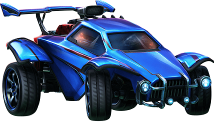 A blue Rocket League car